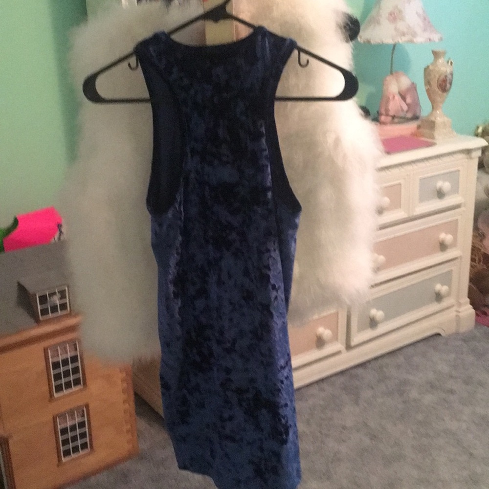 Blue velour tunic